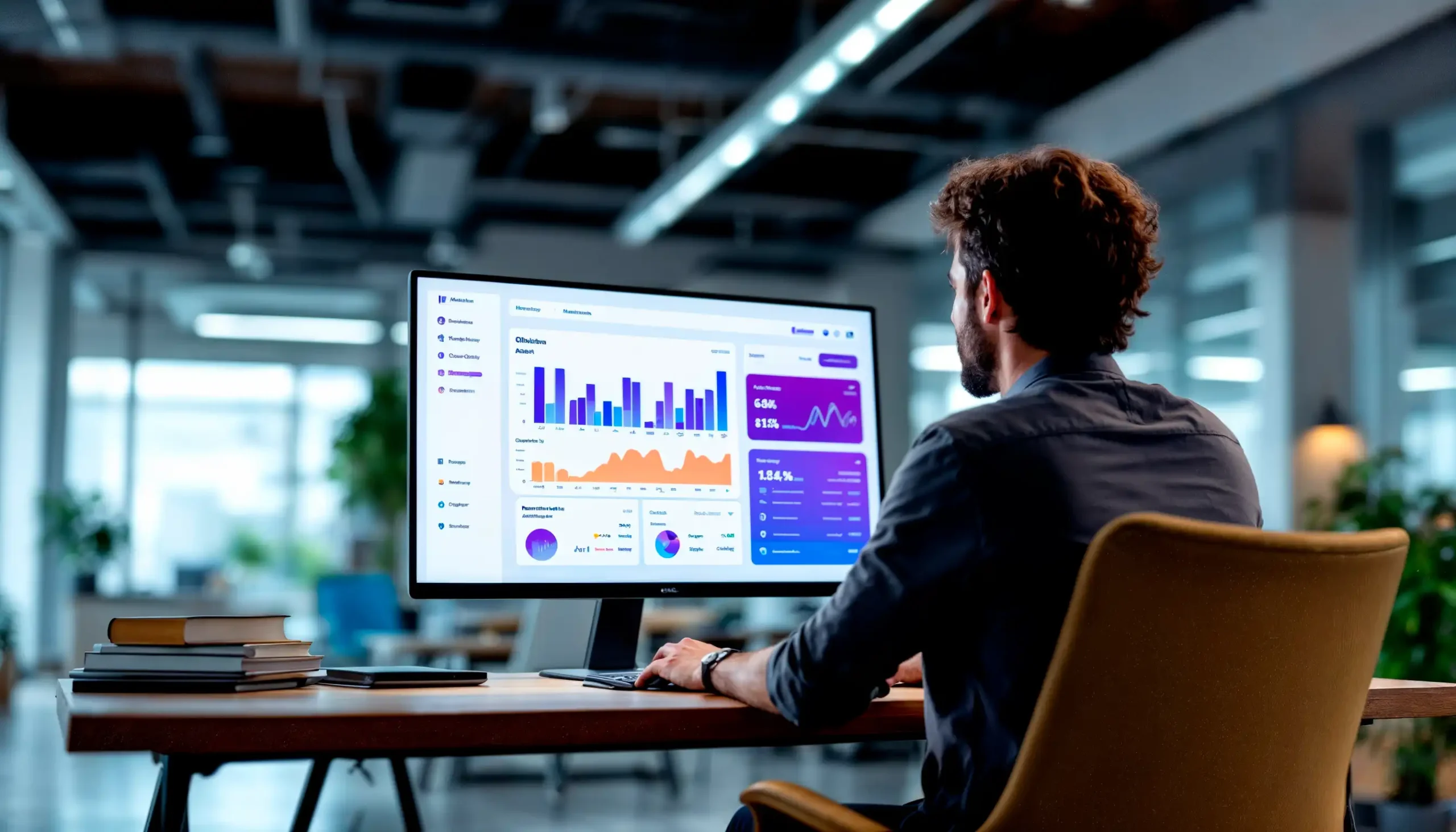 Power BI interactive business intelligence dashboard with KPIs and analytics
